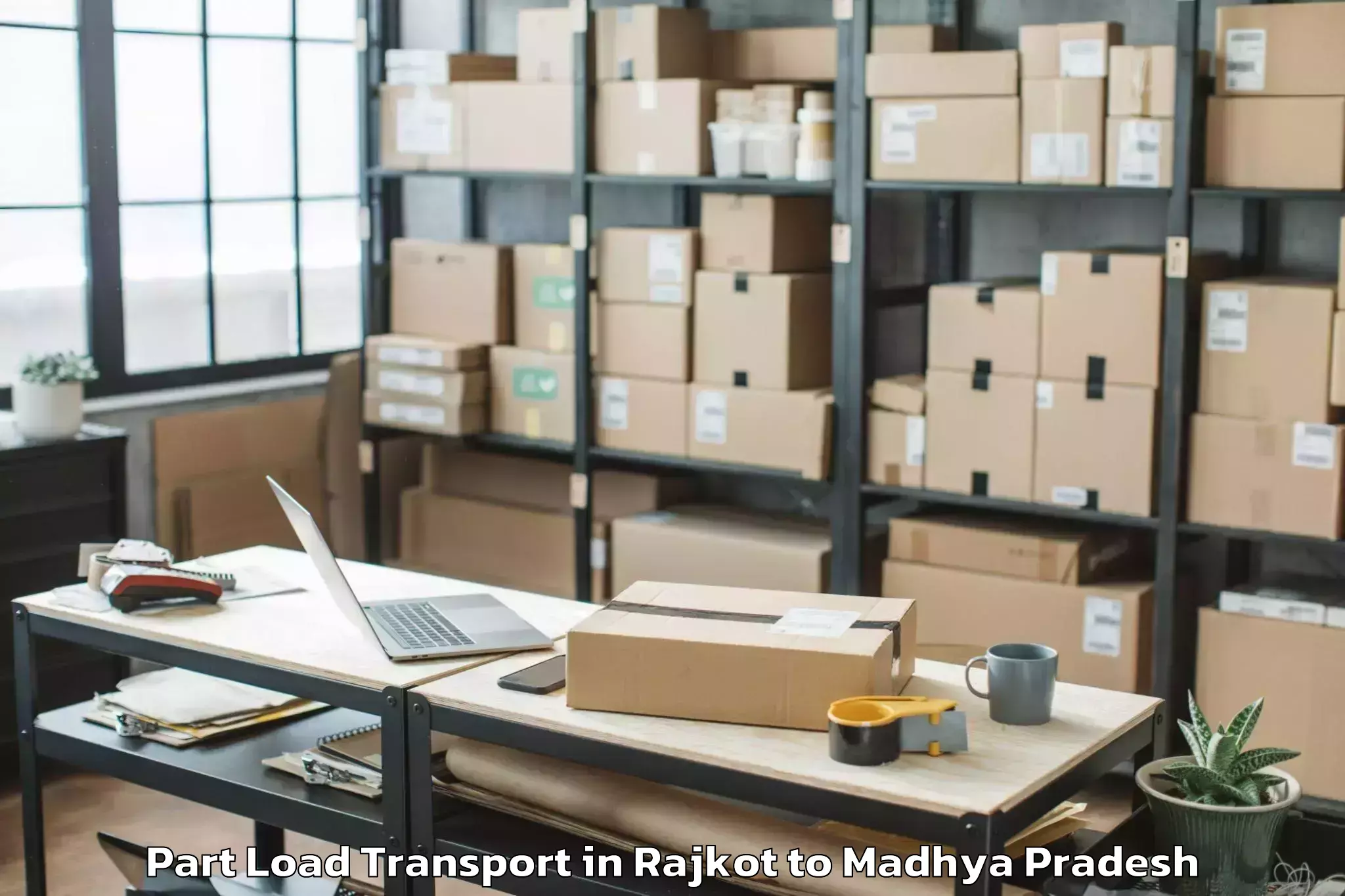 Trusted Rajkot to Pdpm Indian Institute Of Infor Part Load Transport